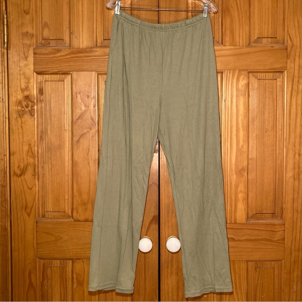 EUC White Stag Vintage 80s Pull On Pants Elastic Waist Green Size Medium 8/10